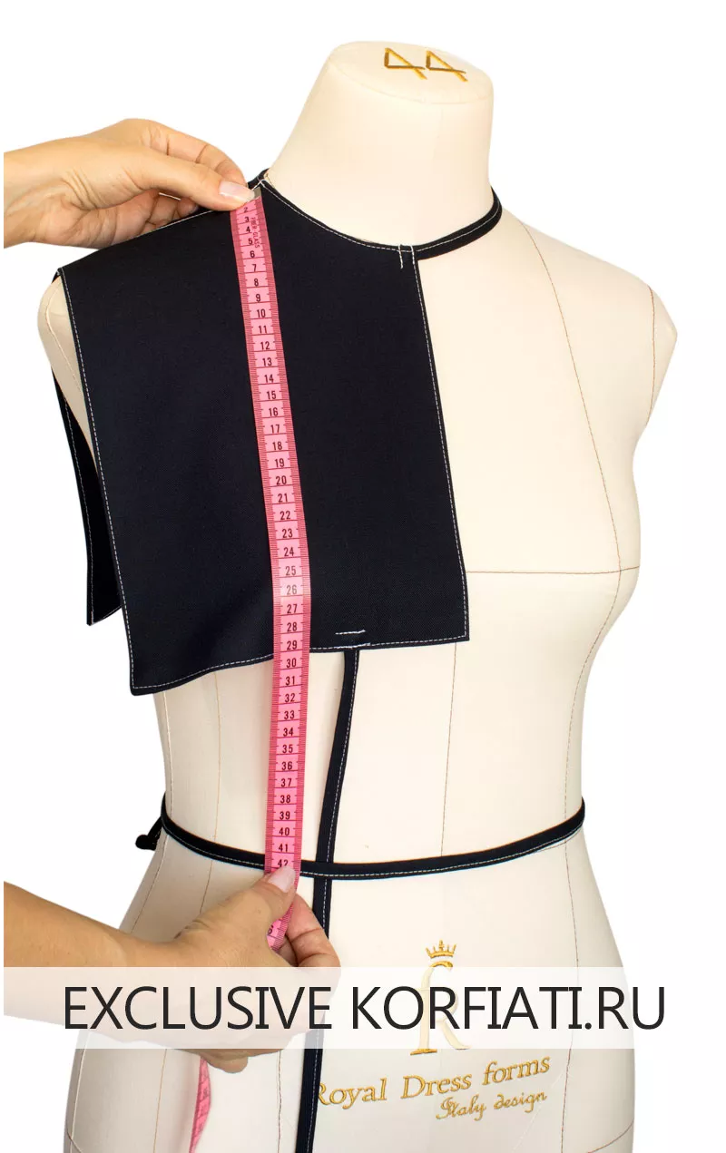 Front waist length measurements
