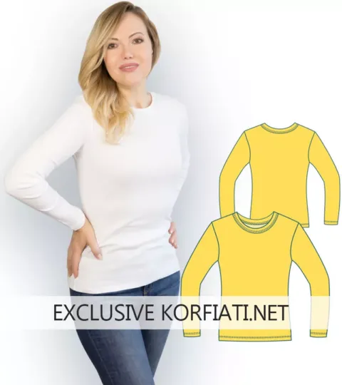 Basic Long-Sleeve T-Shirt Pattern