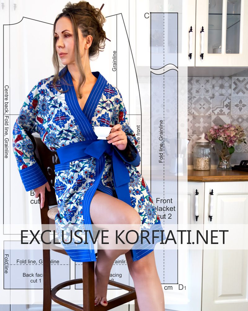 Woman s robe pattern Anastasia Korfiati sewing school