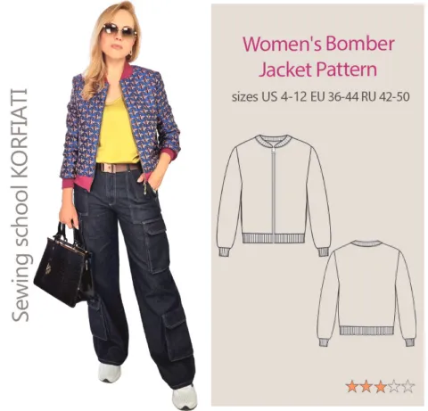 Women’s Bomber Jacket Pattern