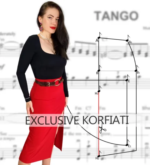 A Pattern of a Skirt for Dances