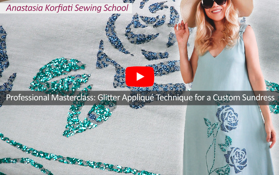 Master class: glitter applique on a sundress 