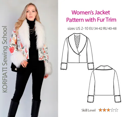 Fur-Trimmed Jacket Pattern