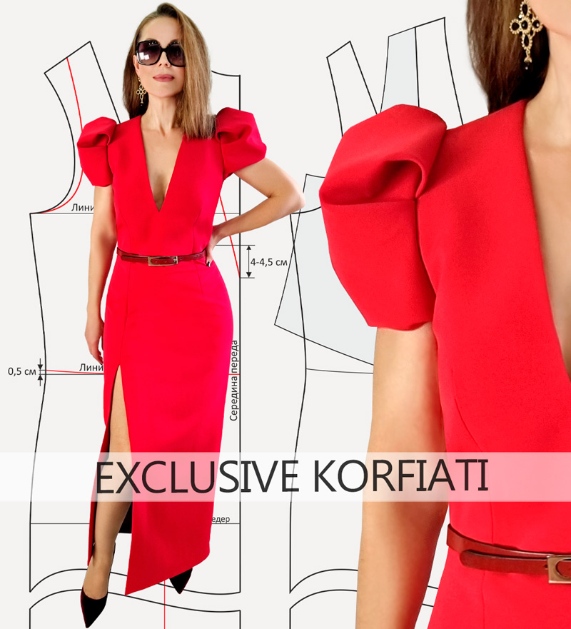 The Finished Red Evening Dress: Front and Back Views The Finished Red Evening Dress: Front and Back Views photo