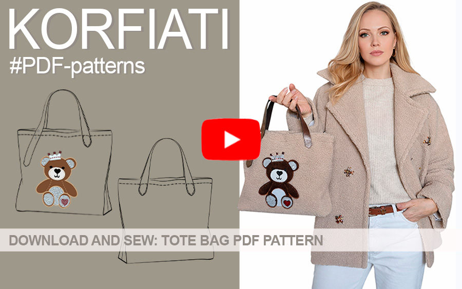 Pattern for a Teddy Faux Fur Jacket and Bag (Anastasia Korfiati Sewing School)