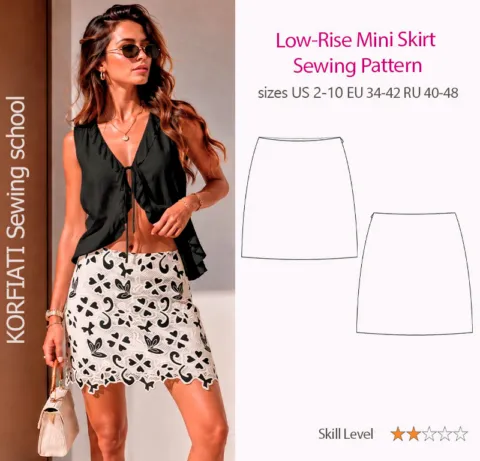 Free Low-Rise Mini Skirt Pattern